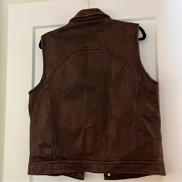 NWOT Genuine Leather Biker Jacket UNISEX - Picture 5 of 10